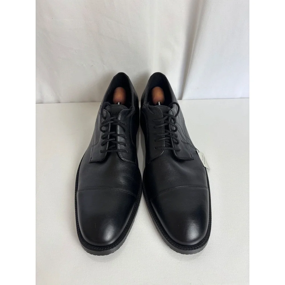 NWT Cole Haan ME‎ Cap Oxford Shoes Mens Size 9 Black Waterproof Leather Oxford